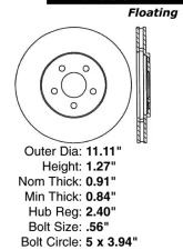 Centric Premium Brake Rotor 120.63042                                     - 120.63042 - Image 4