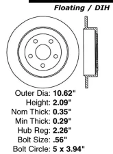 Centric Premium Brake Rotor 120.63043                                     - 120.63043 - Image 4
