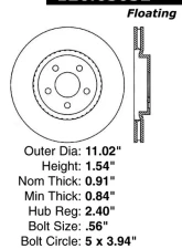 Centric Premium Brake Rotor 120.63052                                     - 120.63052 - Image 4