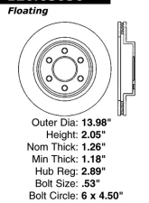 Centric Premium Brake Rotor 120.63056                                     - 120.63056 - Image 4