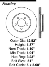 Centric Premium Brake Rotor 120.63058                                     - 120.63058 - Image 4