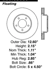 Centric Premium Brake Rotor 120.63059                                     - 120.63059 - Image 4