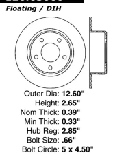 Centric Premium Brake Rotor 120.63060                                     - 120.63060 - Image 4