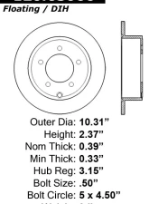 Centric Premium Brake Rotor 120.63066                                     - 120.63066 - Image 4