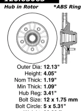 Centric Premium Brake Rotor 120.65063                                     - 120.65063 - Image 4