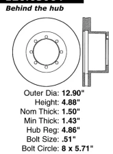 Centric Premium Brake Rotor 120.65064                                     - 120.65064 - Image 4