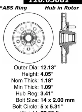 Centric Premium Brake Rotor 120.65081                                     - 120.65081 - Image 4