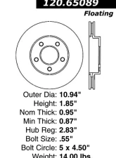 Centric Premium Brake Rotor 120.65089                                     - 120.65089 - Image 4