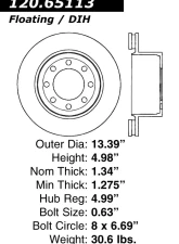 Centric Premium Brake Rotor 120.65113                                     - 120.65113 - Image 4