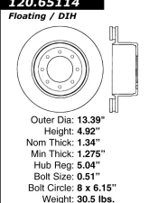 Centric Premium Brake Rotor 120.65114                                     - 120.65114 - Image 4