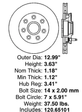 Centric Premium Brake Rotor 120.65129                                     - 120.65129 - Image 4