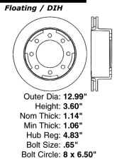 Centric Premium Brake Rotor 120.66044                                     - 120.66044 - Image 4