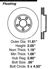 Centric Premium Brake Rotor 120.66047                                     - 120.66047 - Image 4