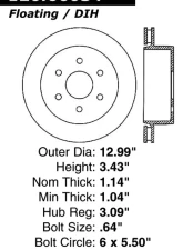 Centric Premium Brake Rotor 120.66054                                     - 120.66054 - Image 4