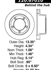 Centric Premium Brake Rotor 120.67010                                     - 120.67010 - Image 4