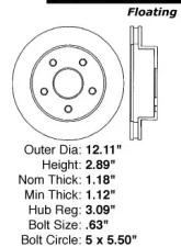 Centric Premium Brake Rotor 120.67050                                     - 120.67050 - Image 4