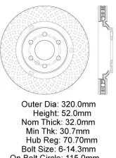 Centric Premium Brake Rotor 120.69004                                     - 120.69004 - Image 4