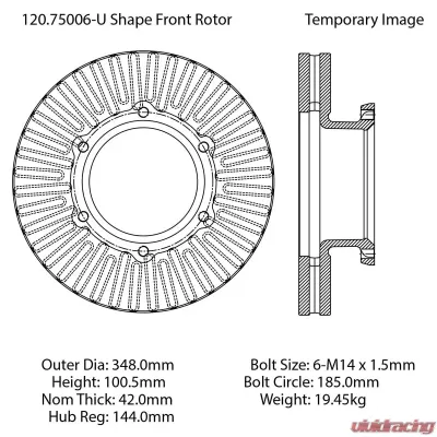 Centric Premium Brake Rotor 120.75006 - 120.75006