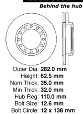 Centric Premium Brake Rotor 120.76001                                     - 120.76001 - Image 4