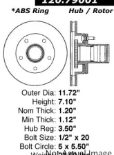 Centric Premium Brake Rotor 120.79001                                     - 120.79001 - Image 2