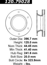 Centric Premium Brake Rotor 120.79028                                     - 120.79028 - Image 4