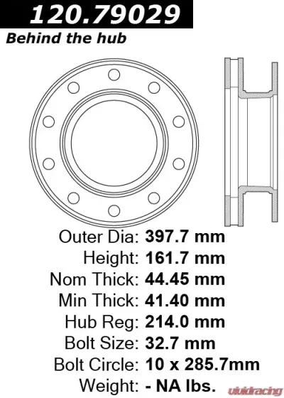 Centric Premium Brake Rotor 120.79029 - 120.79029