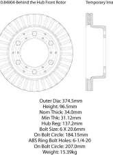 Centric Premium Brake Rotor 120.84004                                     - 120.84004 - Image 4