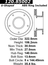 Centric Premium Brake Rotor 120.85002                                     - 120.85002 - Image 4