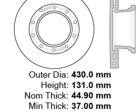 Centric Premium Brake Rotor 120.86009