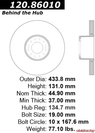 Centric Premium Brake Rotor 120.86010 - 120.86010