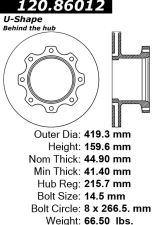 Centric Premium Brake Rotor 120.86012                                     - 120.86012 - Image 5