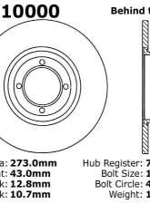 Centric C-Tek Standard Brake Rotor 121.10000                                     - 121.10000 - Image 4