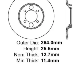 Centric C-Tek Standard Brake Rotor 121.20000