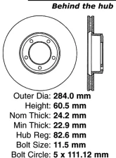 Centric C-Tek Standard Brake Rotor 121.20002                                     - 121.20002 - Image 4