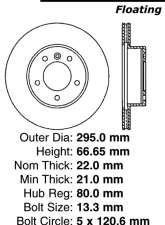 Centric C-Tek Standard Brake Rotor 121.20006                                     - 121.20006 - Image 4