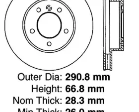 Centric C-Tek Standard Brake Rotor 121.20009