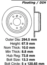Centric C-Tek Standard Brake Rotor 121.20010                                     - 121.20010 - Image 4