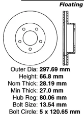 Centric C-Tek Standard Brake Rotor 121.20011                                     - 121.20011 - Image 6