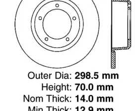 Centric C-Tek Standard Brake Rotor 121.22000