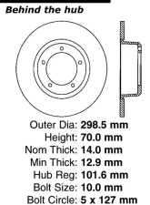 Centric C-Tek Standard Brake Rotor 121.22000                                     - 121.22000 - Image 2
