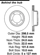 Centric C-Tek Standard Brake Rotor 121.22001                                     - 121.22001 - Image 4