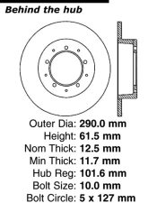 Centric C-Tek Standard Brake Rotor 121.22002                                     - 121.22002 - Image 4