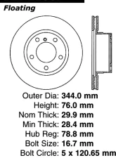 Centric C-Tek Standard Brake Rotor 121.22007                                     - 121.22007 - Image 4