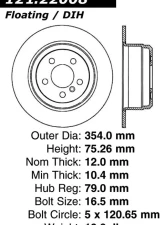 Centric C-Tek Standard Brake Rotor 121.22008                                     - 121.22008 - Image 2