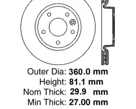 Centric C-Tek Standard Brake Rotor 121.22015