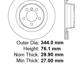 Centric C-Tek Standard Brake Rotor 121.22016
