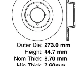 Centric C-Tek Standard Brake Rotor 121.25002