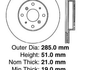 Centric C-Tek Standard Brake Rotor 121.28000