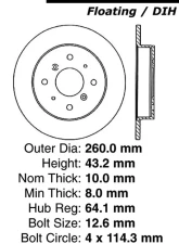 Centric C-Tek Standard Brake Rotor 121.28001                                     - 121.28001 - Image 4