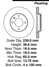 Centric C-Tek Standard Brake Rotor 121.33012                                     - 121.33012 - Image 4